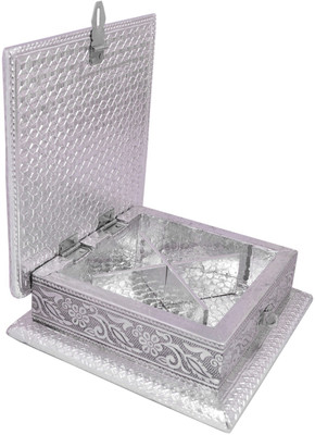 TECHZAGE Spice Set Wooden, Silver Plated(1 Piece)