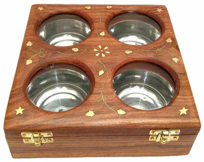 STUFFCOLLECTION Spice Set Wooden, Steel(1 Piece)