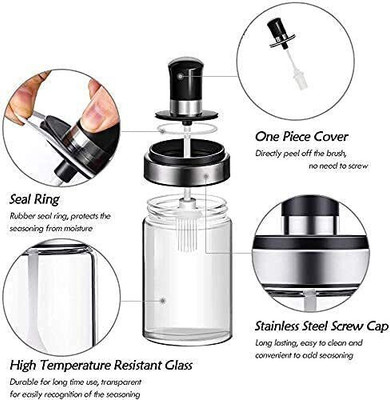 PRATYANG Oil & Vinegar Set Glass, Plastic(1 Piece)