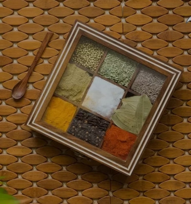 Hithika creation Spice Set Wooden(1 Piece)