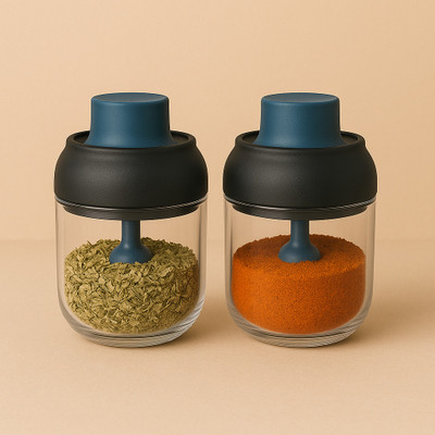 HomeHunt Spice Set Borosilicate Glass, Plastic(2 Piece)