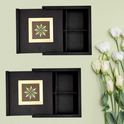 Angira handicarft Spice Set Wooden(2 Piece)