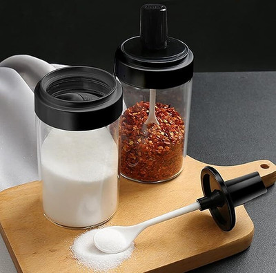 JYOTCREATION Salt & Pepper Set Borosilicate Glass(2 Piece)