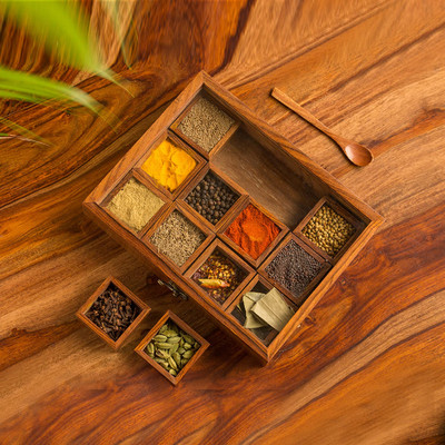 Ruby Perl Spice Set Wooden(1 Piece)