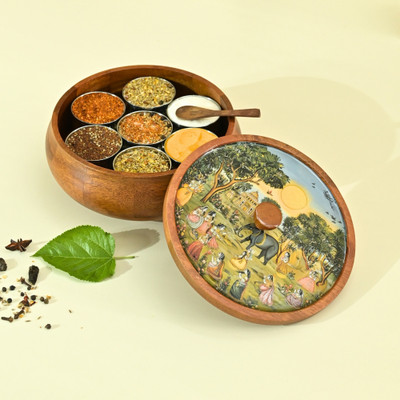 Brick Brown Spice Set Wooden(1 Piece)
