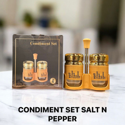 Omkarixa Salt & Pepper Set Glass, Stainless Steel(2 Piece)