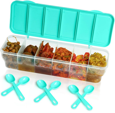 MAGICSPOON Polypropylene Pickle Jar  - 1500 ml(Light Blue)