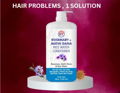 SV PROFESSIONAL Rosemary & Methi Dana Rice Water Conditioner - Hair Growth, Reduced Hair Fall(400 ml)