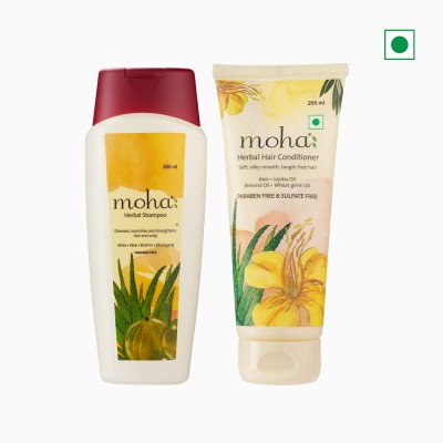 Moha Herbal Shampoo 200 Ml + Herbal Hair Conditioner 200 Ml(400 ml)