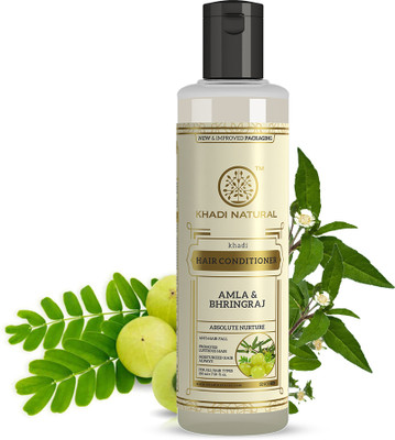KHADI NATURAL Amla & Bhringraj Conditioner for Anit-Hair Fall, Promotes Lustrous Hair(210 ml)