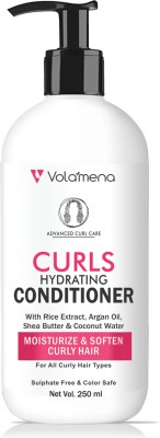 Volamena Curly hair Hydrating Conditioner with Rice Extract & Argan oil(250 ml)