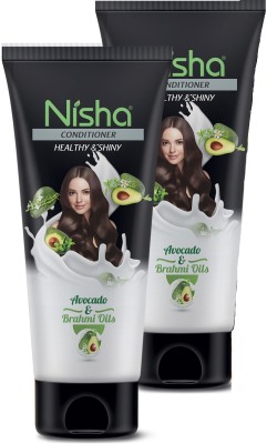 Nisha Hair Conditioner For Women Avocado & Brahmi Oil Flavour Black 80 ml (Pack OF 2)(160 ml)