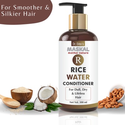 MASKAL Dr Ekta's Rice Water Conditioner Dry Frizzy Damaged Hair Strengthening & Growth(300 ml)
