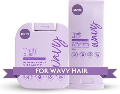 Truth & Hair Hydro Nourish Shampoo 180 ml & Conditioner 120 ml Combo Pack for Wavy Hair(300 ml)