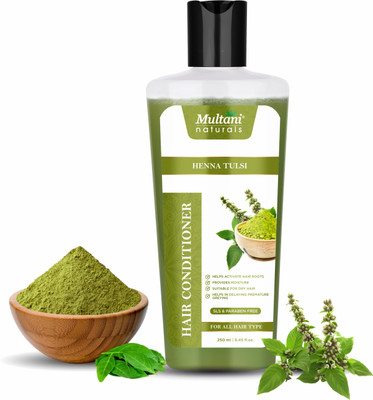 Multani Naturals Henna & Tulsi Hair Conditioner | Anti-Dandruff | SLS & Paraben Free -(250 ml)