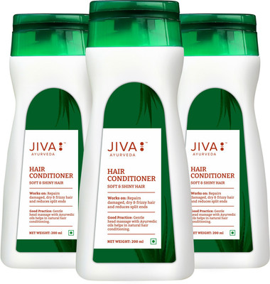JIVA Hair Conditioner - Natural & Herbal Hair Conditioner - Provides Deep Nourishment - 200 ml Each - Pack of 3(200 ml)