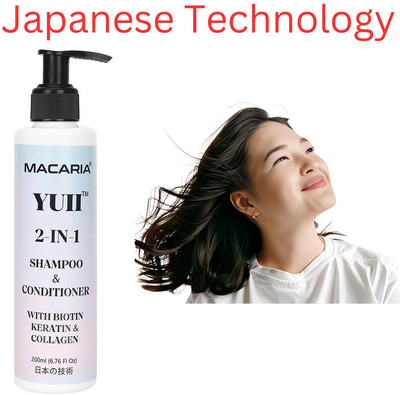 MACARIA YUII Shampoo for Damaged Hair Routine Biotin Keratin Collagen(200 ml)