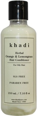 KHADI Herbal Orange & Lemongrass Hair Conditioner SLS-Paraben Free(210 ml)