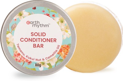 Earth Rhythm Solid Conditioner Bar, Certified Natural, Plastic Free - 80 GM (Tamanu Conditioner Bar)(80 g)