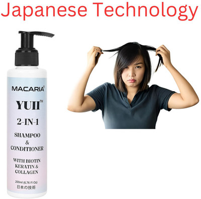 MACARIA Yuii Shampoo and Conditioner added Biotin Keratin Collagen-Free Paraben(200 ml)