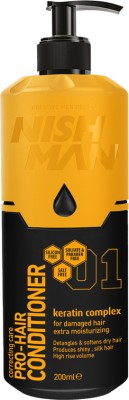 Nishman Pro-Hair Conditioner keratin Complex | Help Damaged & Frizzy Hair | Hydrating(200 ml)