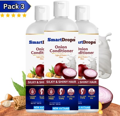 smartdrops Onion conditioner for Hair Growth and hair fall control for Damaged hair(300 ml)