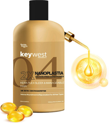 Keywest Professional Nanoplastia Sulfate-Free Conditioner & Biotin, Keratin Nanopeptide(250 ml)