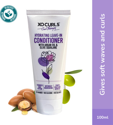 XO Curls Hydrating Leave In Conditioner with Argan Oil and Olive Squalane(100 ml)