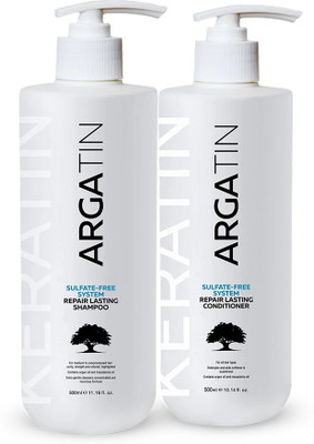 ARGATIN Repair Lasting Shampoo 500ml and Conditioner 500ml Sulfate Free Combo Pack(1000 ml)