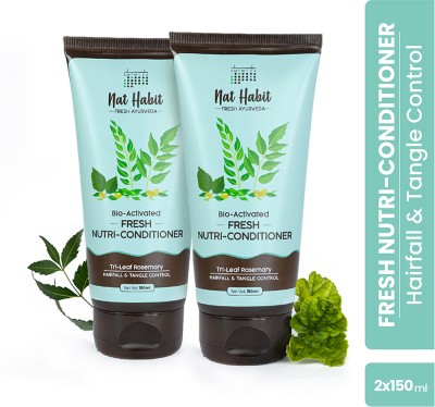 Nat Habit Anti-Hair Fall Rosemary Conditioner For Women & Men with Tri-leaf, Sulphate-Free(300 ml)