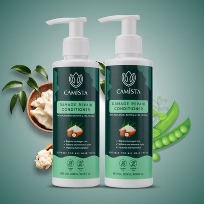 CAMISTA Damage Repair Conditioner with Murumuru Butter & Pea Protein for Frizzy Hair(400 ml)