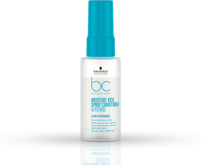 Schwarzkopf Professional Bonacure Moisture Kick Leave-in Spray Conditioner with Glycerol for Dry Hair(50 ml)