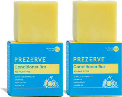 PREZERVE Conditioner Bar for all Hair Types (Pack of 2) | Prevents hair breakage(85 ml)