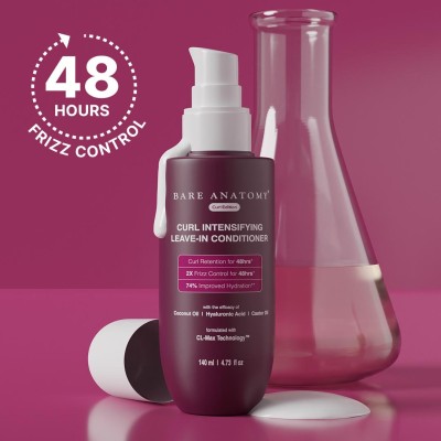 BARE ANATOMY Curl Intensifying Leave In Conditioner Cream | Deeply Conditions Hair(140 ml)