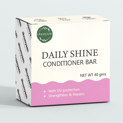 Shunyam Daily Shine Conditioner Bar | Shea , Cocoa & Rosemary for Smooth Frizz-Free Hair(40 g)