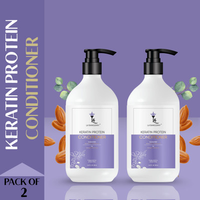 La'bangerry Keratin Protein Conditioner Enriched with Almond & Eucalyptus for Soft Hair(500 ml)
