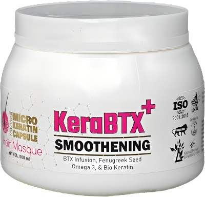 Global Amazon Secrets KeraBTX Smoothing Hair mask | Btx Infusion, Fenugreek, Omega 3 & BioKeratin(500 ml)