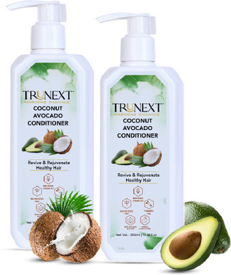 TRUNEXT Coconut and Avocado Conditioner, Avocado Coconut Conditioner, Pack of 2(600 ml)