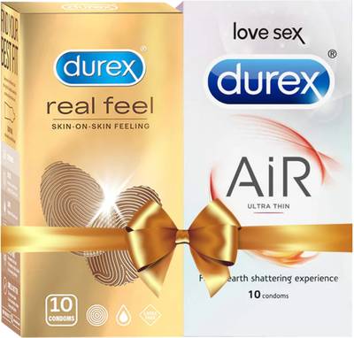 DUREX Real Feel & Air 20 Condoms (Pack of 2) Condom