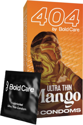 Bold Care 404 Super Ultra Thin Mango Flavored Condoms For Men Condom  (10 Sheets) For Rs. 99 @ 50 %