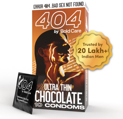 Bold Care 404 Ultra Thin Chocolate Flavored Condoms Condom(10 Sheets)