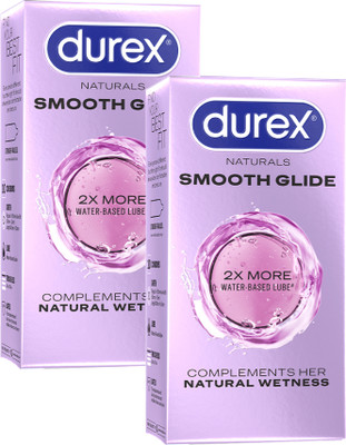 DUREX Naturals Smooth Glide Condom(Set of 2, 20 Sheets)