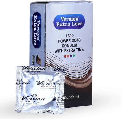 Version Extra Love Extra Time with Extra Dotted Chocolate Flavored Condom for Men - Honeymoon Set Condom(10 Sheets)