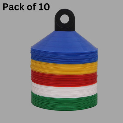 AS Cone Marker Pack of 10(Blue, Yellow, Red, White, Green)