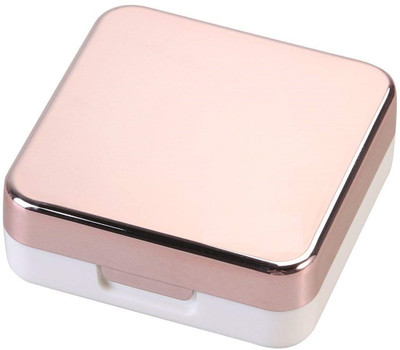 Mitul Travel Contact Lens Case Box with Mirror (Rose Gold)(Pack of: 1)