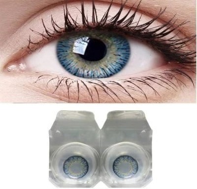 soft eye Monthly Disposable(blue lens 0.00, Colored Contact Lenses, Pack of 4)