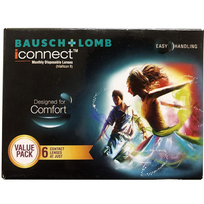 BAUSCH & LOMB Monthly Disposable(-4, Contact Lenses, Pack of 6)