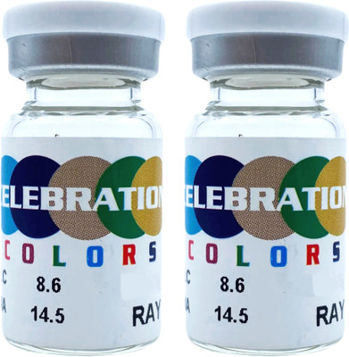 CELEBRATION Yearly Disposable(8.5, Colored Contact Lenses, Pack of 2)