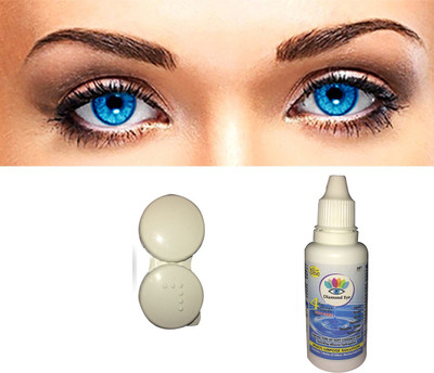 soft eye Daily Disposable(Blue 0.0, Colored Contact Lenses, Pack of 1)