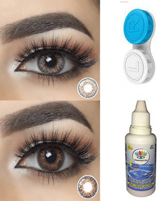 soft eye Daily Disposable(Grey, Brown Color Contact Lens, Colored Contact Lenses, Pack of 5)